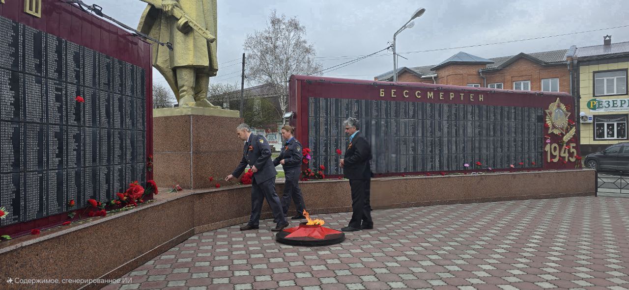 Торжественное возложение цветов, как символ памяти о погибших в Великой отечественной войне